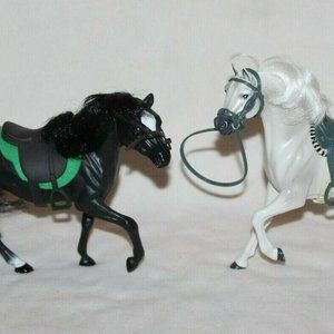 Vintage Grand Champion Lot of 2 Plastic Horses Bla